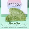 Dimeho Gua Sha Facial Tool Jade Stone Skin Care Massager Guasha Jawline Sculpting Face Stone for Beauty Muscle Tensions Puffiness Women Men Drainage Aesthetic