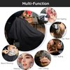 Segbeauty Waterproof Salon Cape, 55 x 63inch Barber Cape for Hair Cutting with Adjustable Neckline, Black Hairdresser Cape with Neck Duster Brush, Professional Haircutting Capes for Hairdressing