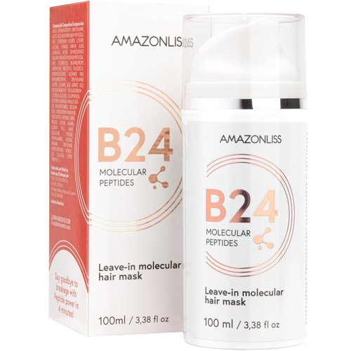 B24 Molecular Peptides Leave-In Repair Hair Mask Treatment Dry or Damaged Hair 3.38 fl oz - 4 Min...