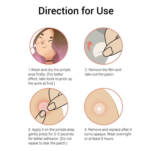 BREYLEE Acne Patches, Tea Tree Pimple Patches Acne Dots Acne Absorbing Cover Pimple Healing Sticker Acne Treatment Hydrocolloid Acne Patch (3 Pack, 66 Count)