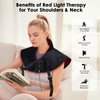Red Light Therapy Neck Shoulder,Rechargeable Light for Body with Massage and Timer,Wearable 660nm&850nm Red Light Wrap Pads for Body at Home