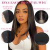 13x4 Lace Front Human Hair Wigs (18inch,180% Density) Brazilian Remy Straight Natural Color Wigs For Black Women Pre plucked Transparent Glueless Lace Wig With Baby Hair