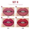 Tiejdhr 4 Colors Mini Little Tube Lipstick, Matte Velvet Lipstick, Red Moisturizer Smooth Lip Stick Lip Stain Long Lasting 24-Hours Waterproof Labiales Mate (Set B)