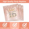 96PCS Rose Gold Sweet 16th Birthday Party Plates and Napkins Sixteenth Birthday Party Decorations 16th Birthday Party Disposable Tableware Set Serves 24 Guests Girls Ladies Birthday Party Supplies