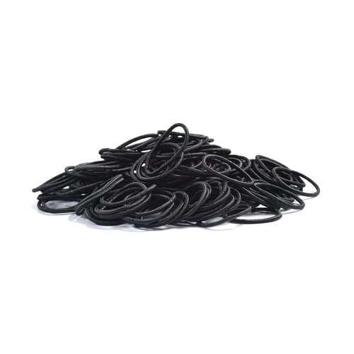 Youxuan Small Hair Elastics for Girls, Soft and Comfy Rubber Bands, 100 PCS Hair Ties, Black