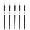 BQAN 5Pcs Nail Art Silicone Pens Nail Art Foil Pen Acrylic Handle Nail Polish Carving Pen Rubber Tip Brushes