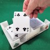 Busting with Pips Playing Card Tray - Sides Have a Heart, Club, Diamond, Spade Pattern - Plastic Caddy for Card Games Like Canasta, Rummy, UNO (Crystal)