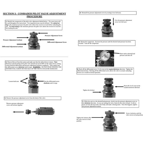 1/2" NPT Top Inlet Unloader Pilot Check Valve All in One, plus Throttle Control Cable for 6.5HP Gas air Compressors and Below (140-175 PSI, 36" Throttle Control Cable & Unloader Valve)