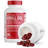 Bronson Antarctic Krill Oil 1000 mg with Omega-3s EPA, DHA, Astaxanthin and Phospholipids 180 Softgels