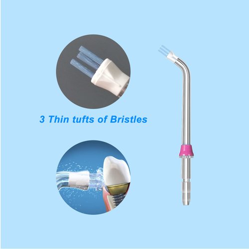 Flosser Replacement Tips for Waterpik Water Flosser,Plaque Seeker Replacement Tips Compatible with Waterpik Water Flossers and Other Brand Oral Irrigators, Plaque Remove Brisles Tips(6-Pack)