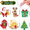 Civaner Christmas Craft Kit for Kids Christmas Tree Ornaments Hanging Art and Craft DIY Project Gingerbread House Crafts Kit Christmas Box Claus Reindeer Christmas Crafts for Kids, 6 Styles