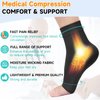 TOFLY® Plantar Fasciitis Socks for Women Men, Truly 20-30mmHg Compression Socks for Arch & Ankle Support, Foot Care Compression Sleeves for Injury Recovery, Eases Swelling, Pain Relief, Black L