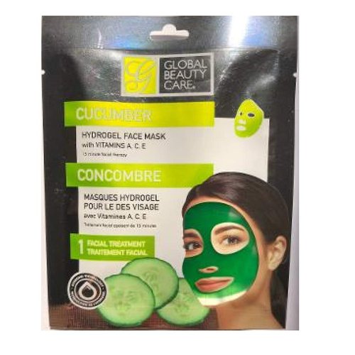 Global Beauty Care Pore Cucumber Hydrogel Face Mask with vitamins A, C, E