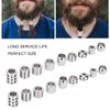 Viking Hair Beads Kit, 18 Pack High Hardness Stainless Steel Dread Beads Antique Silver Braiding Beads Viking Hair Accessories for Men Women Hair Beard Weaving Bracelets Pendant Necklace DIY