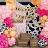 Holy Cow I'm Two Banner Farm 2nd Birthday Party Decoration Barnyard Burlap Garlands Western Boy Girl Second Birthday Supplies Black