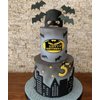 GallaRato Superhero Bat Birthday Cake Topper Happy Birthday Cake Decorations for Hero Themed birthday Party Supplies Bat Birthday Decor