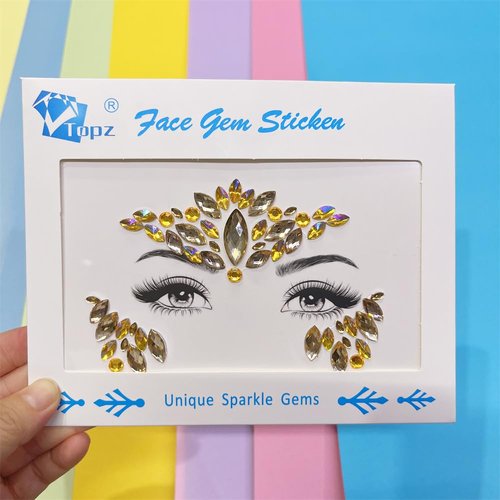 women mermaid face gems make up face jewels body glitter rhinestone rave festival face body temporary tattoos for music festivals bohemian felf-adhesive crystal sticker