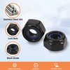 1/4-20 Nylon Insert Hex Lock Nuts Locknuts, 304 Stainless Steel 18-8, Black Oxide, 25 PCS
