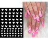JERCLITY 6 Sheets Airbrush Stencils Nail Stickers for Nail Art Self-Adhesive Star Heart Butterfly French Tip Nail Decals Stencils Tool for Women Girls Nail Art Accessories