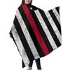 ONE TO PROMISE Red Line Barber Cape Firefighter Red Line Flag American Flag Hair Cut Salon Cape,Hair Stylist Hairdresser Styling Cape,Waterproof Haircut Apron Cover Up for Adults,55"X66"