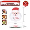 EPHYO 50 Count Christmas Paper Plates Disposable Party Santa Plates for Dessert Dinner Appetizer Salad Cake Cookies Merry Christmas Holiday Dinnerware Party Decoration Supplies