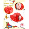 Cotiny 24 Pack Kids Firefighter Helmet Novelty Cosplay Hats for Kids Firefighter Party Halloween Costume Accessories
