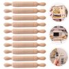 10Pcs Mini Rolling Pin Dollhouse Dough Roller Miniature Dumpling Rolling Pin Mini House Rolling Pin Dollhouse Kitchen Accessories