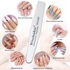 12 Pack Zebra Nail File Professional Washable Emery Board 180/240 Grit for Acrylic Nails