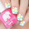 Whats Up Nails - Clouds Vinyl Stencils for Nail Art Design (1 Sheet, 12 Stencils)