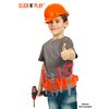 Click n' Play 23 piece Kids Pretend Play Real Working Toy Tool Set Includes Powered Drill, Hammer, Saw, Tape Measure, Tool Belt and other Construction Accessories
