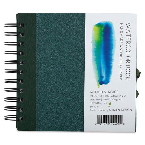 Shizen Watercolor Paper Book 6" x 6" Rough