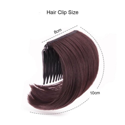Womens Hair Bun Invisible False Hair Clip Hair Base Bump It Up Volume Fluffy Hair Pad Styling Insert Tool Increased Hair Pad Fluffy Hair Insert Tool Hair Styling Accessories (Dark Brown)