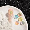 MEILINDS Resin Seashell Nail Charms Iridescent Mermaid 3D Shell Nail Charms Summer Ocean Theme Nail Charms Shine Shell Nail Art Designs DIY Manicure Decoration