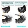 GOO GOO 3D Mink Eyelashes, False Eyelashes 20mm Middle Long Crossed Cluster 1 Style 3 Pairs/set Natural Hand Made Strips Fake Eyelashes Fluffy Full Real Siberian Mink Lashes