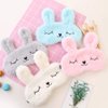 4 Pack Cute Animal Rabbit Sleeping Eye Mask Soft Plush Blindfold Sleep Masks Eye Cover for Kids Girls Women Home Sleeping Traveling