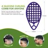 KOUPA Magic Silicone Curly Hair Brush, One Piece Twist Curl Comb for Afro Curls, Washable Hair Tool for Men Women, Purple, 1 Piece