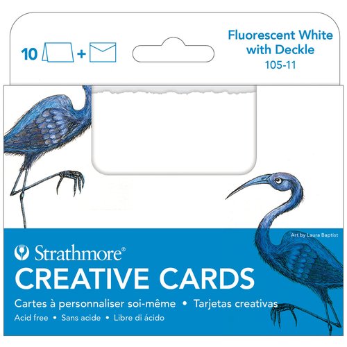 Strathmore Creative Cards, Palm Beach, 5x6.875 inches, 20 Pack, Envelopes Included - Blank Greeting Cards for Weddings, Events, Birthdays