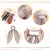Tyqour 4Pcs Floral Hair Scarf Scrunchies Floral Hair Scarf with Long Ribbon Bow Scrunchies Boho Elastic Floral Bow Hair Ties Hair Accessories for Woman Girls