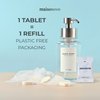 MAISONOVO Foaming Hand Soap Refills | 4 Mixed Foaming Hand Soap Refills + 1 Clear Glass with Silver Pump Foaming Dispenser | Hand Soap Foam Refill
