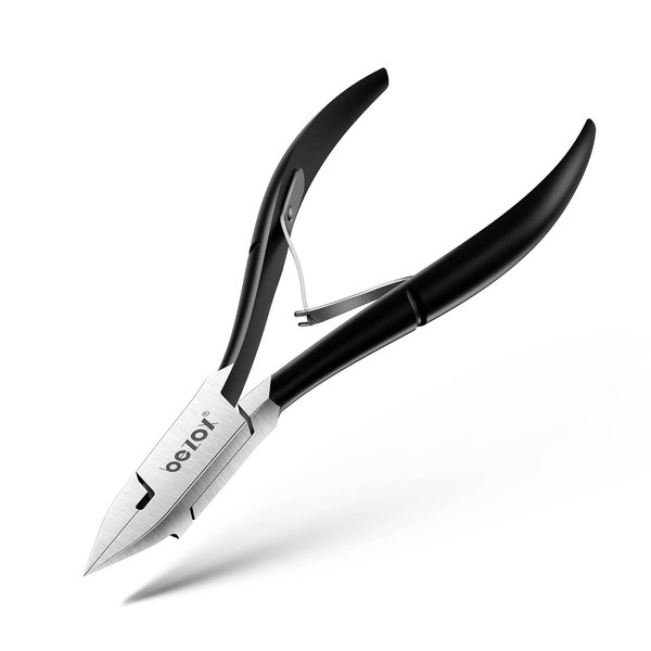 BEZOX BEZOX Straight Blade Toenail Clippers for Seniors Thick Toenails - Wide Open Pointed Jaw Toe Nail Clippers for Ingrown Nails, Precision Grooming Toenail Scissors for Healthy Nails - Black