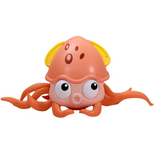 Cartoon Bath Toys Octopus Clockwork Mini Cute Swim Learning to Walk Baby Bathtub Toys Infant Water Land Classic Toy for Children (Octopus Red)