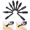 ASNOMY 10PCS Woodworking Twist Drill Bits, Wood Carving File Rasp Drill Bits 6.3mm(1/4") Shank Electrical Tools Woodworking Rasp Chisel Shaped Rotating Embossed Grinding Head with Storage Bag