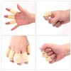 Senkary 20 Pieces Finger Protector Sleeves Elastic Thumb Compression Sleeve Finger Splint Wrap Brace for Arthritis Pain Relief, Trigger Finger, Sports (Beige)