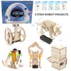 DEUXPER 5 Sets of Robot STEM Toys for Kids, Wood Craft Kit for Boys Age 8-12, DIY Science Building Projects for 6-8, 3D Puzzles Assembly Models, Gift for Children Age 6 7 8 9 10 11 12 14