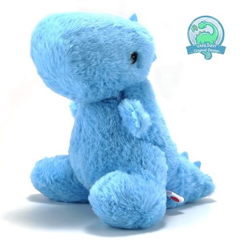 VANLINNY NEW Blue Dinosaur Stuffed Animal, Dinosaur Toy Gift for Kids Boys Girls, Dinosaur Party Favors, 9" Cute Soft Stuffed Dinosaur Plush Toy for Baby Shower, Xmas Birthday Gifts for 3 4 5 6 7