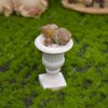iLAND Miniature Dollhouse Accessories, 2pcs Dollhouse Plants w/Dry Flowers (2pcs Mini Urn Planters w/Flowers)