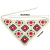 Hfpengzan Crochet Head Scarf Bandanas Headbands Hair Scarf for Women Girls Knitted Floral Hair Coverings Accessories for Hair Styling Holiday Decor, Tie-back Head Kerchief
