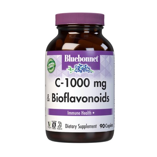 BlueBonnet Vitamin C 1000 mg Plus Bioflavonoids Caplets, 90 Count
