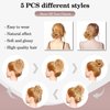 BOGOLDIE 5 Pcs Messy Hair Bun Women Hairpiece Messy Curly Hair Bun Tousled Updo Elastic Rubber Band Extends Ponytail For Women Girls (m27/613)