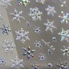 5D Embossed Christmas Laser Nail Stickers for Nail Art Holographic Blue White Snowflake Self-Adhesive Nail Decals Winter Bronzing Nail Art Supplies Christmas Acrylic Nail Art Stickers for Women Kit